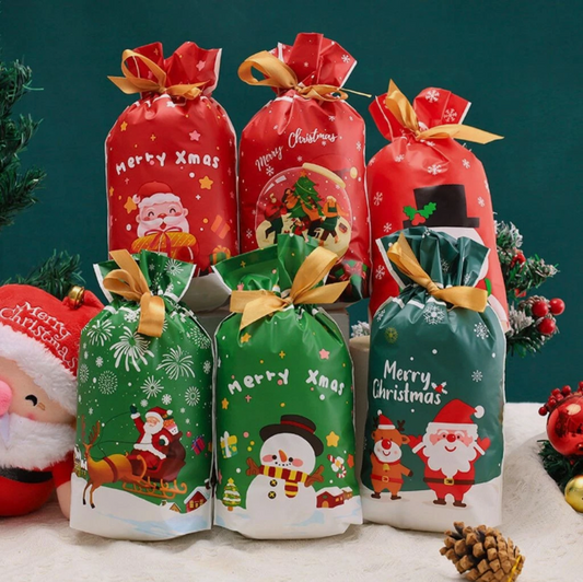 AnytimeGifts™ 30 Christmas Drawstring Gift Bags